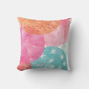 Abstract Kids Pillow Pink, blue, orange