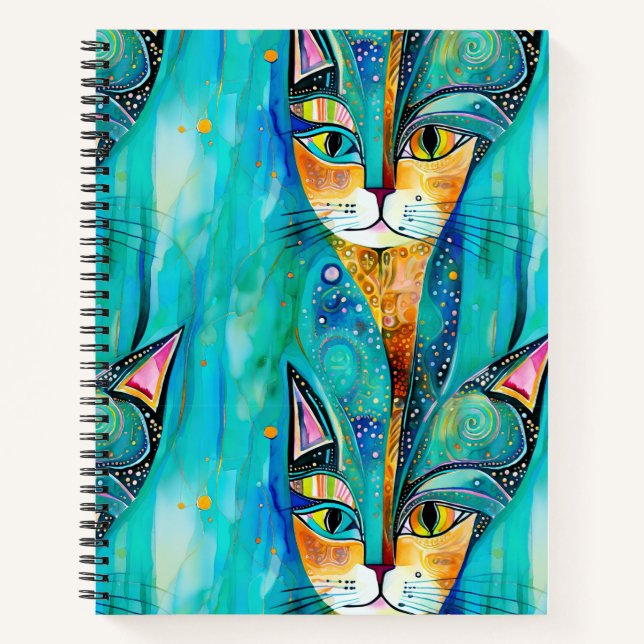 Abstract Kittens  Notebook (Front)