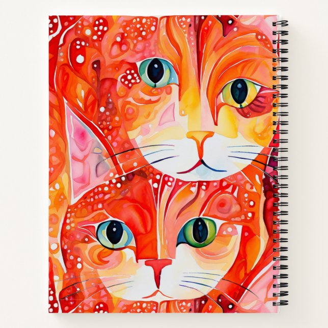 Abstract Kittens  Notebook (Back)
