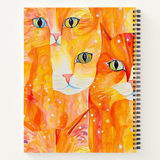 Abstract Kittens  Notebook (Back)