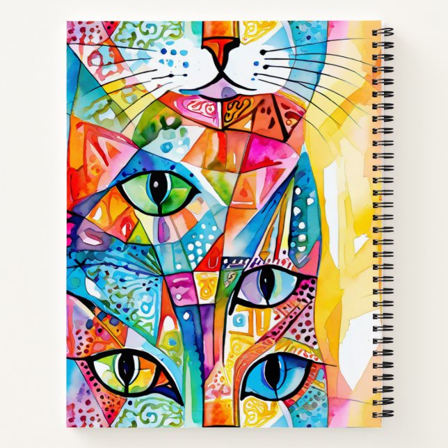 Abstract Kittens  Notebook (Back)