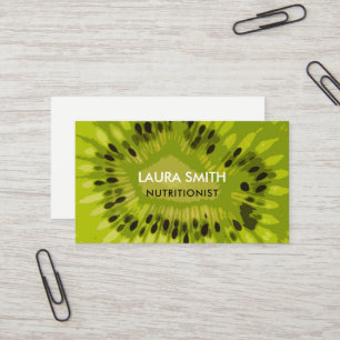 Abstract Kiwi Fruit Business Card - Nutritionists