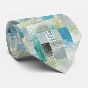 Abstract Klee Style – Watercolor Geometry Tie
