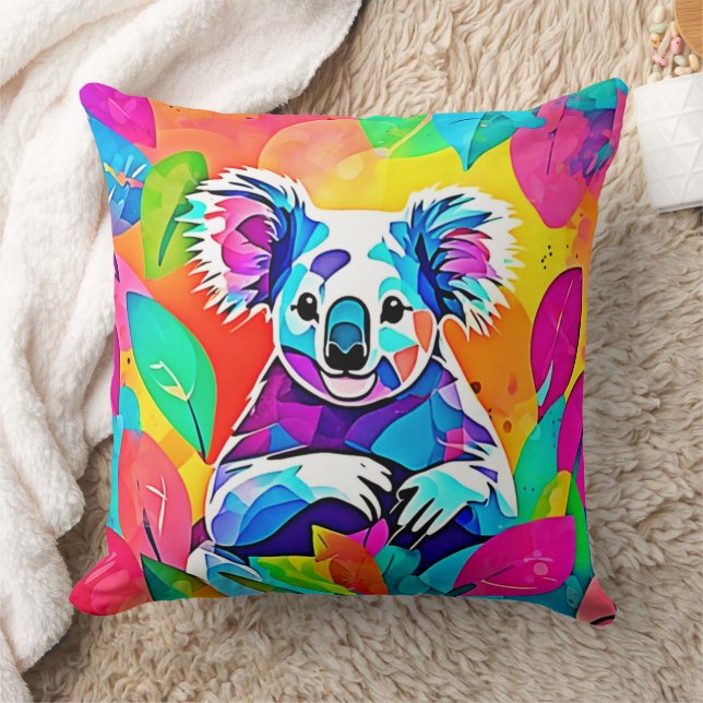 Abstract Koala Design Cushion (Blanket)