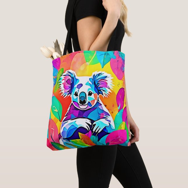 Abstract Koala Design Tote Bag (Close Up)