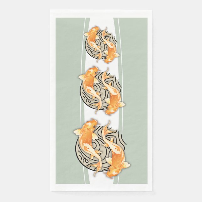 Abstract Koi Fish Napkin (Front)