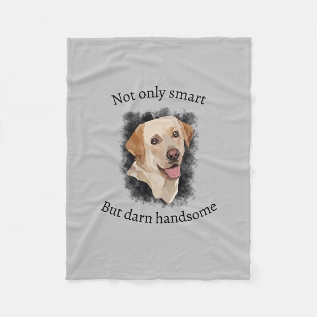 Abstract Labrador Art Fleece Blanket (Front)