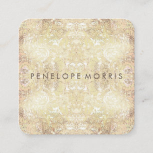 Abstract Lace Look  Beauty Stylist Square Business Card