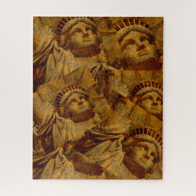 Abstract Lady Liberty Jigsaw Puzzle (Vertical)