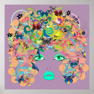 Abstract Lady Poster