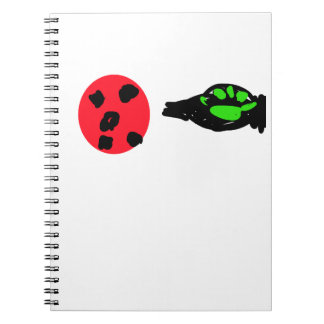 Abstract Ladybug and Paw Prints Notebook