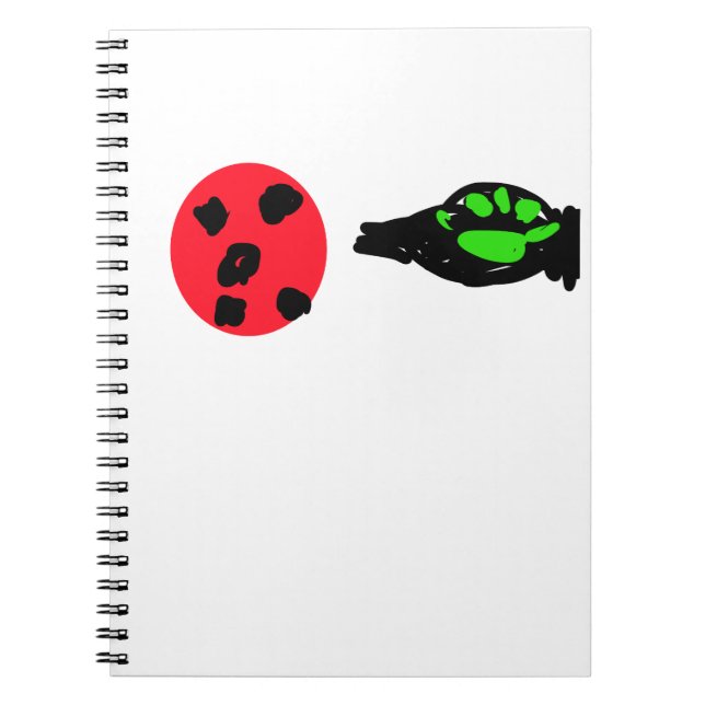 Abstract Ladybug and Paw Prints Notebook (Front)