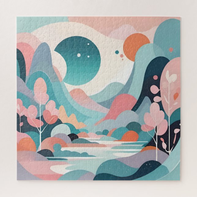 Abstract Landscape Art Jigsaw Puzzle (Vertical)