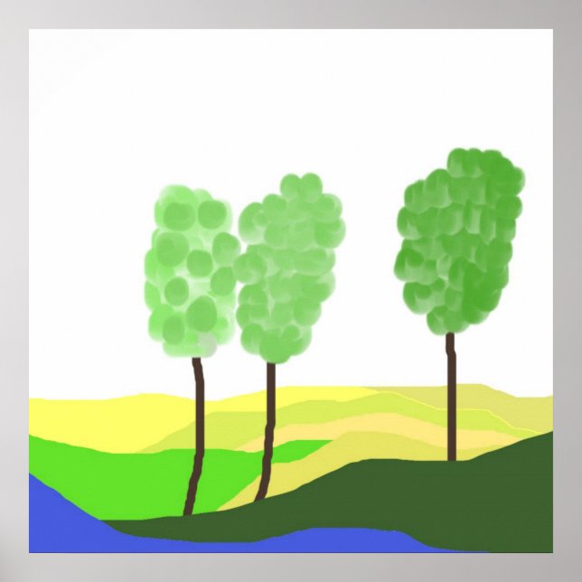 abstract landscape art poster (Front)