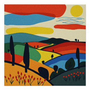 Abstract Landscape Art Poster