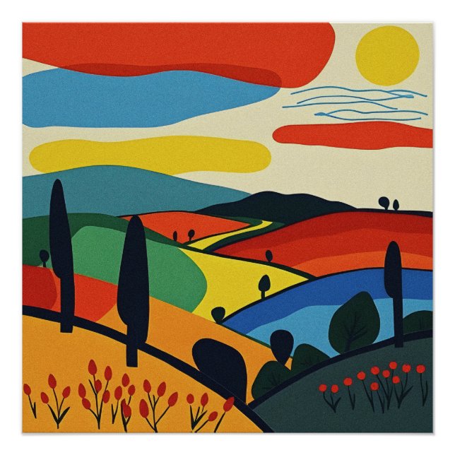 Abstract Landscape Art  Poster (Front)