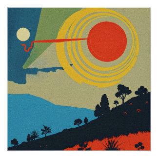 Abstract Landscape Art  Poster