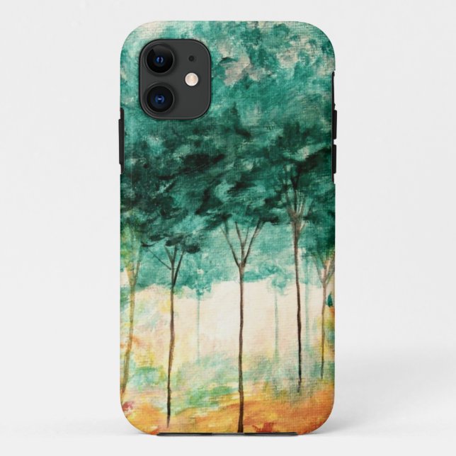 Abstract Landscape Art Trees Forest Painting Case-Mate iPhone Case (Back)