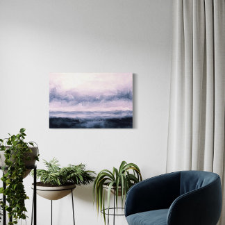 Abstract Landscape Artwork, Dark River Canvas Print