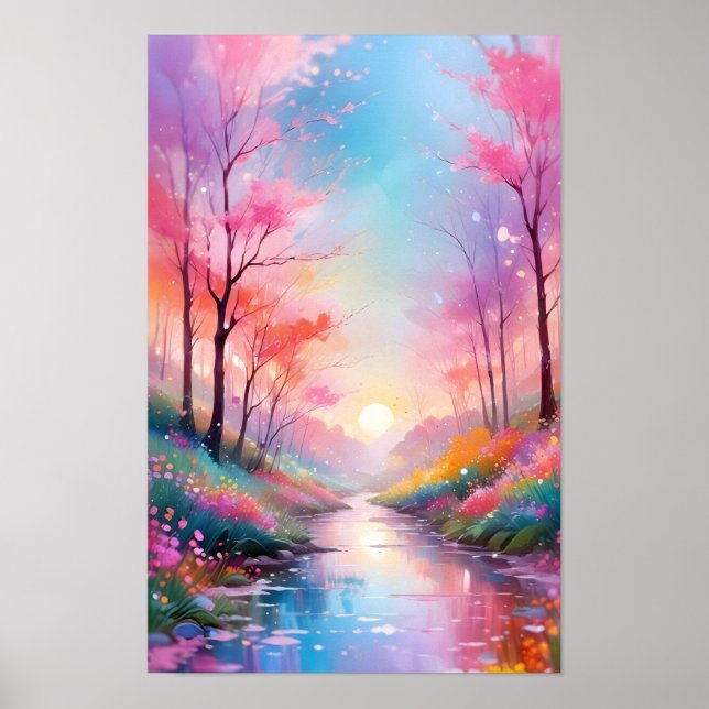 Abstract Landscape Background Wallpaper Graphic  Poster (Front)