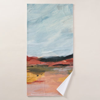 Abstract landscape. Beautiful artistic. Hand paint Bath Towel