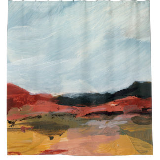 Abstract landscape. Beautiful artistic. Hand paint Shower Curtain