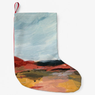 Abstract landscape. Beautiful artistic. Hand paint Small Christmas Stocking