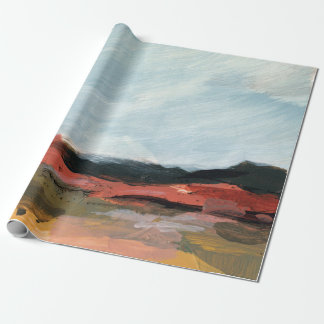 Abstract landscape. Beautiful artistic. Hand paint Wrapping Paper