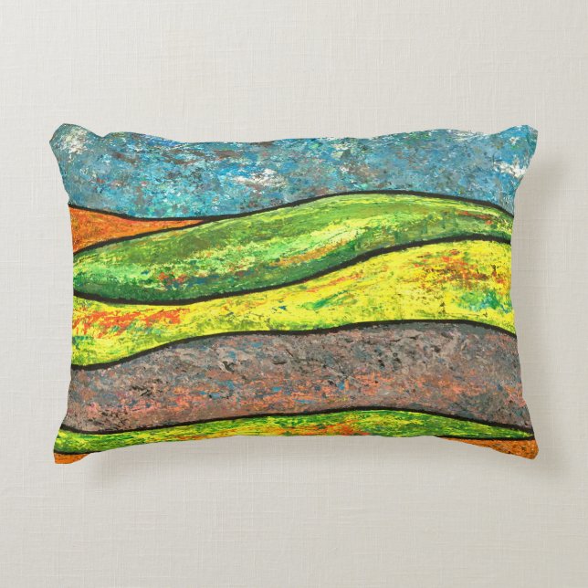 Abstract Landscape Decorative Cushion (Front)