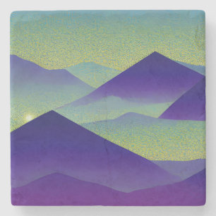 Abstract Landscape Fallen Star 23 Stone Coaster