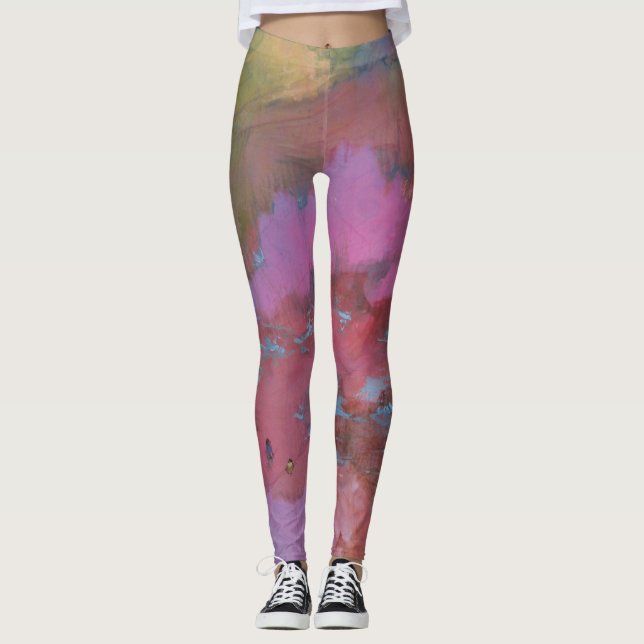 Abstract Landscape - Figures in Colourful Land Leggings (Front)