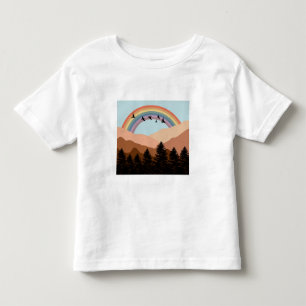 Abstract Landscape Forest Trees Rainbow & Birds  Toddler T-Shirt