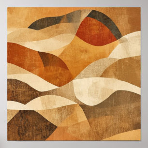 abstract, landscape, minimalist, mid-century moder poster