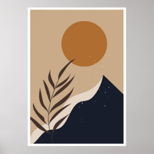 Abstract Landscape Mountain Poster