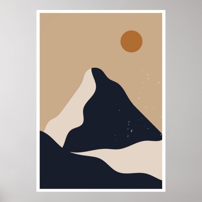 Abstract Landscape Mountain Poster (Front)