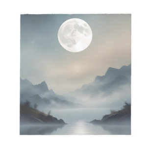 Abstract Landscape Mountains Valley Nature Scenery Notepad