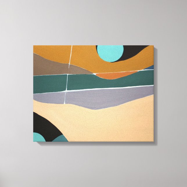 Abstract Landscape Oil Painting Canvas Print (Front)
