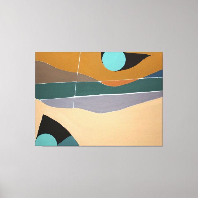 Abstract Landscape Oil Painting Canvas Print (Front)