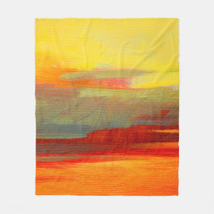 abstract landscape oil painting on canvaspaint,oil fleece blanket