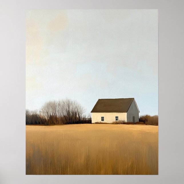 Abstract Landscape Painting, Autumn Modern Wall  Poster (Front)