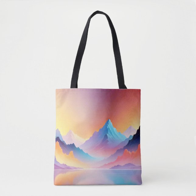 Abstract Landscape Panoramic Nature Background Art Tote Bag (Front)
