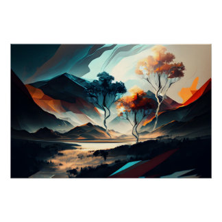 Abstract Landscape Poster