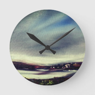 Abstract Landscape  Round Clock