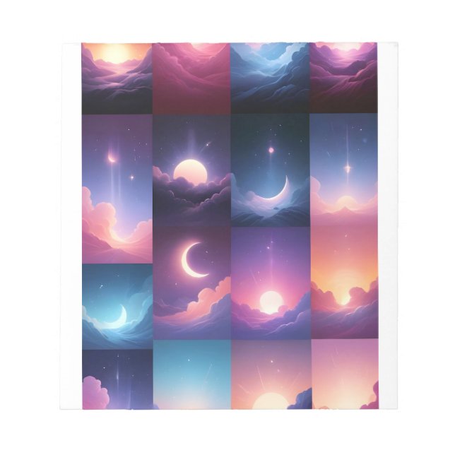 Abstract Landscape Sky Clouds Nature Background  Notepad (Front)