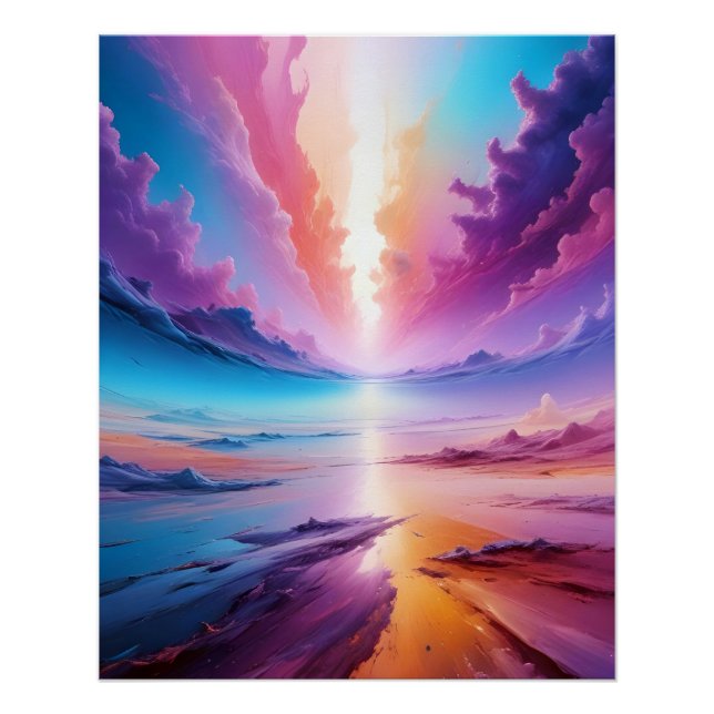 Abstract Landscape Sky Space Background Wallpaper  Poster (Front)