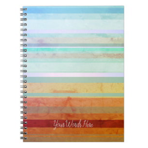 Abstract Landscape Stripes & Your Words Notebook