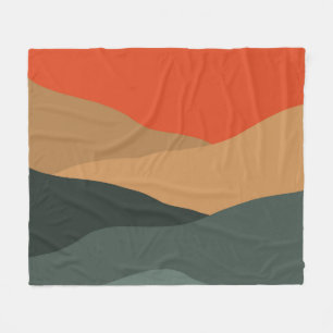 Abstract landscape tapestry fleece blanket