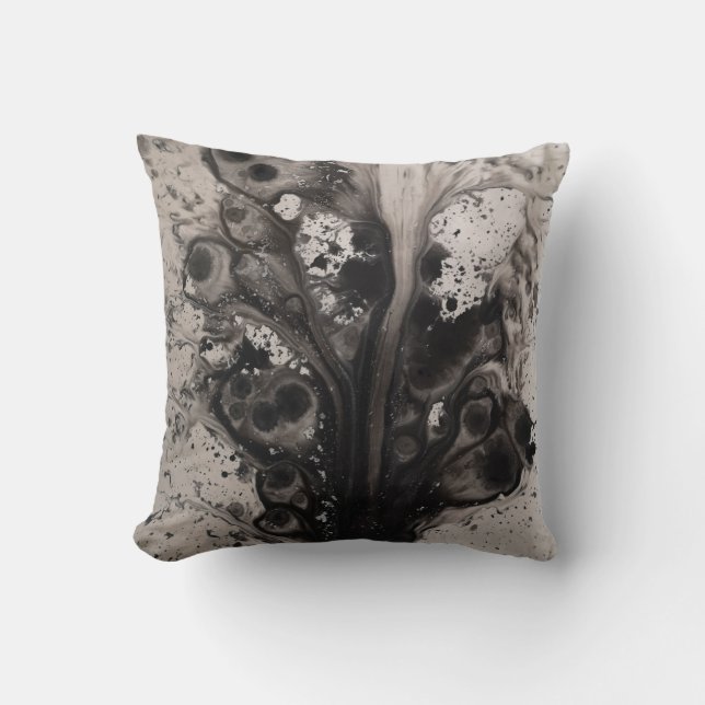 abstract landscape throw pillow  (Front)