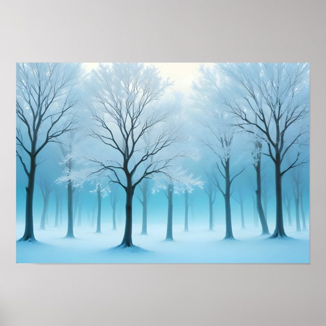 Abstract Landscape Tree Winter Nature Background  Poster (Front)