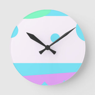 Abstract Landscape with 3 Moons Wall Clock